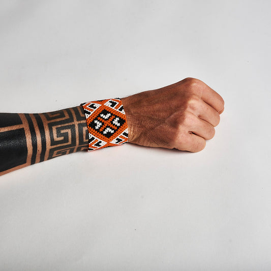 Pulseira de Miçanga e Nylon Povo Kanela