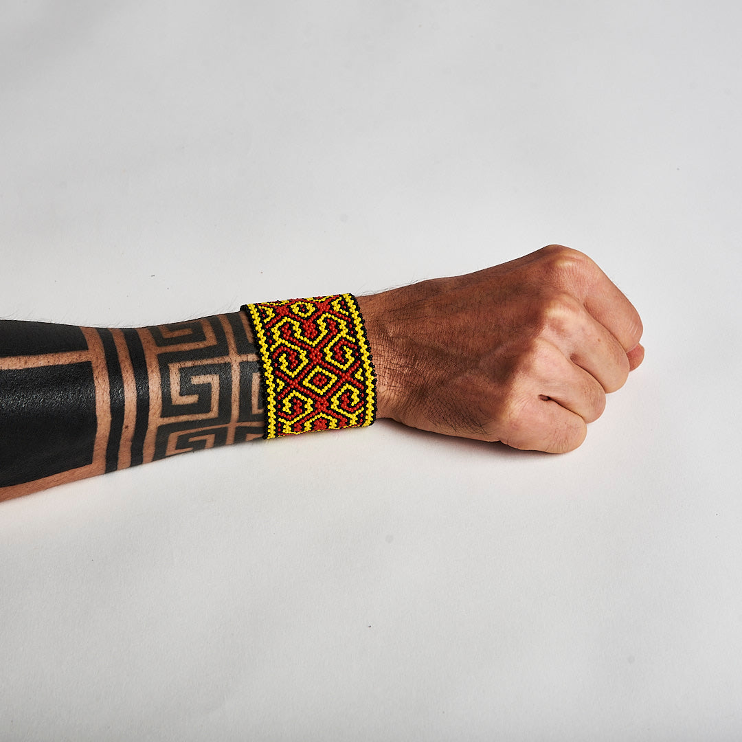 Pulseira de Miçanga e Nylon Povo Kanela