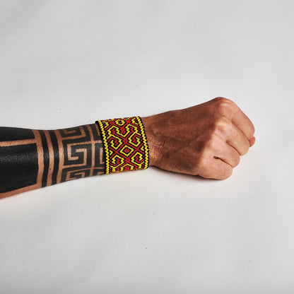 Pulseira de Miçanga e Nylon Povo Kanela