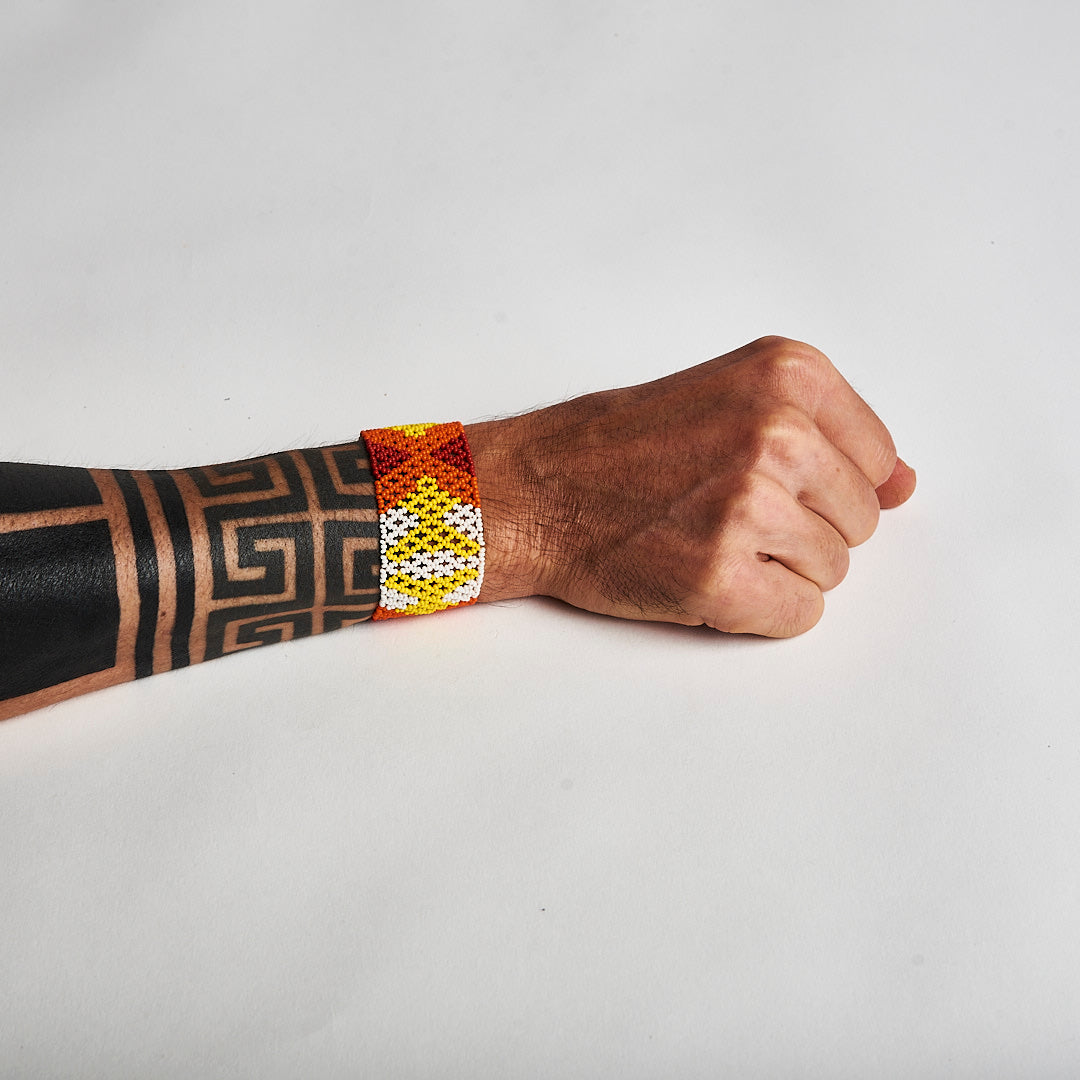 Pulseira de Miçanga e Nylon Povo Kanela