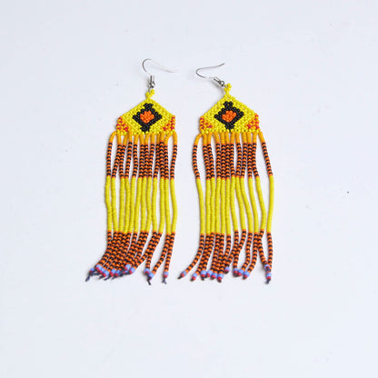 Brinco Artesanal de Miçanga Povo Kanela