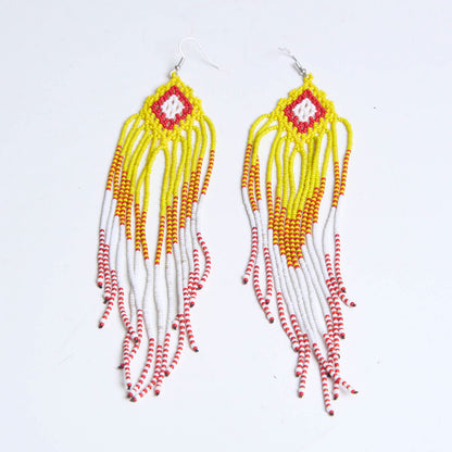 Brinco Artesanal de Miçanga Povo Kanela