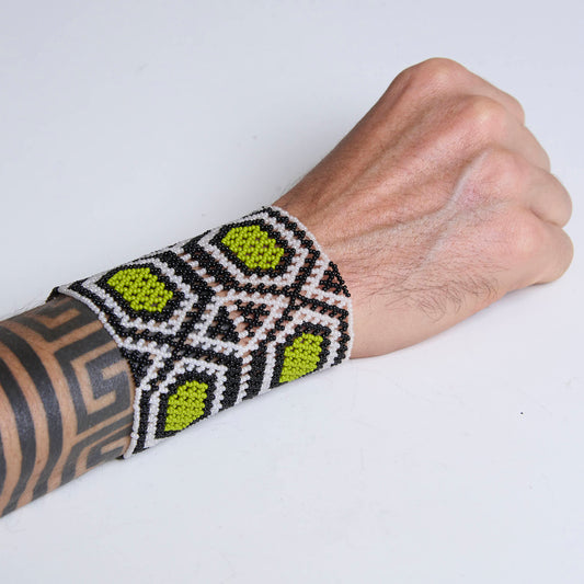 Pulseira de Miçanga fio Elástico Povo Waura