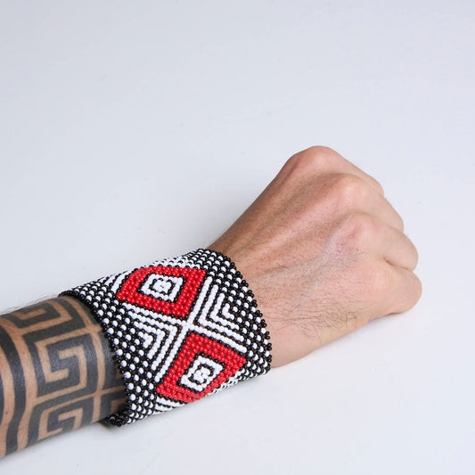 Pulseira de Miçanga fio Elástico Povo Kamayurá