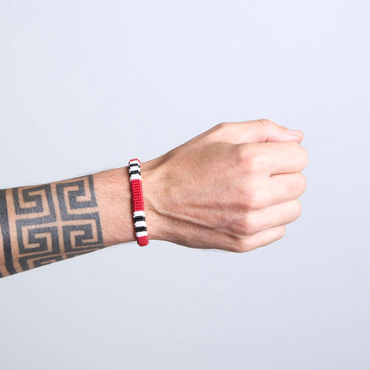 Pulseira Cobra Coral de Miçanga Povo Waura